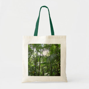 Sunlight through Rainforest Canopy Tropical Grönt Tygkasse