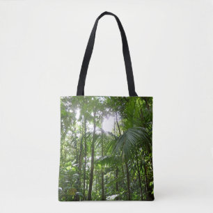 Sunlight through Rainforest Canopy Tropical Grönt Tygkasse