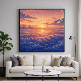 Sunlit Atmosphere - Vibrant Illustration Art Stil Poster