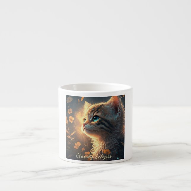 Sunlit Aura Kitten Specialty Mugg Espressomugg (Framsidan)