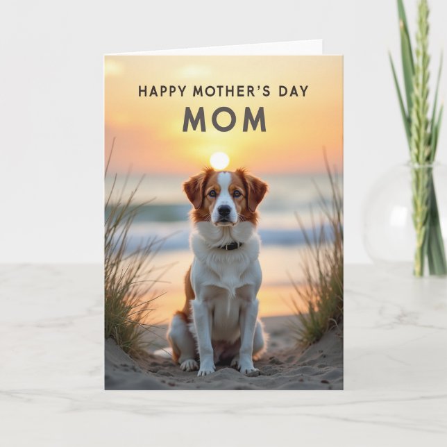 Sunlit Beach Mothers Day Card Kort (Framsida)