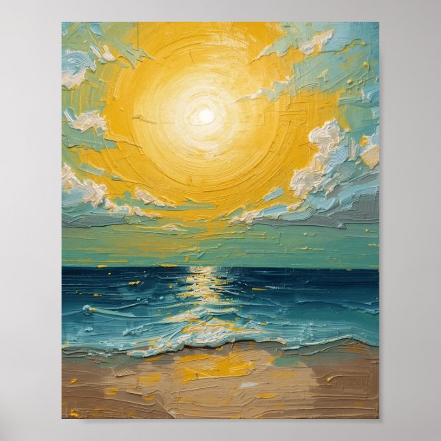 Sunlit Beach Vertical Poster – Vibrant Summer Wall (Framsidan)