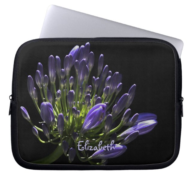 Sunlit Blooming Lila Agapanthus, African Lily Laptop Fodral (Framsidan)