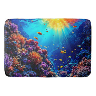 Sunlit Coral Reef Wonderland Badrumsmatta