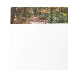 Sunlit Fall Trail in Laurel Backe State Park Anteckningsblock