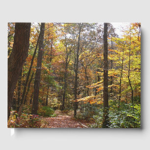 Sunlit Fall Trail in Laurel Backe State Park Gästböcker