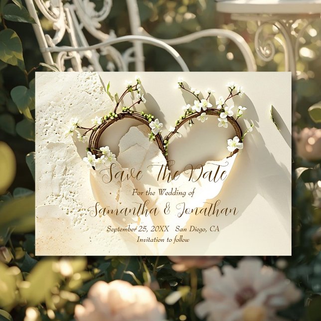 Sunlit Garden Heart Cotton Rag Wedding Motif (Skapare uppladdad)