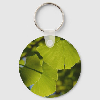 Sunlit Ginkgo Lövs Nyckelring