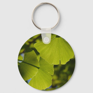 Sunlit Ginkgolöv Nyckelring