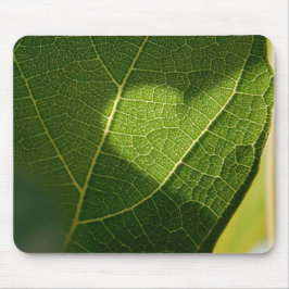 Sunlit Heart Leaf Mouse Pad Musmatta