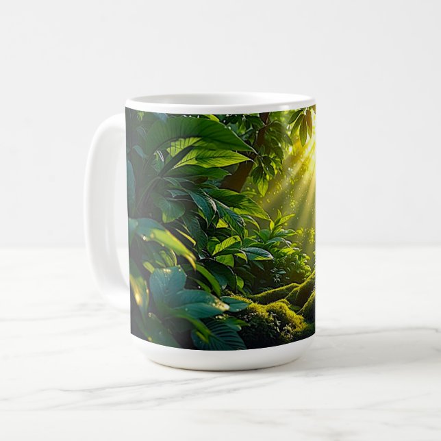 Sunlit Jungle Kaffemugg (Framsida vänster)