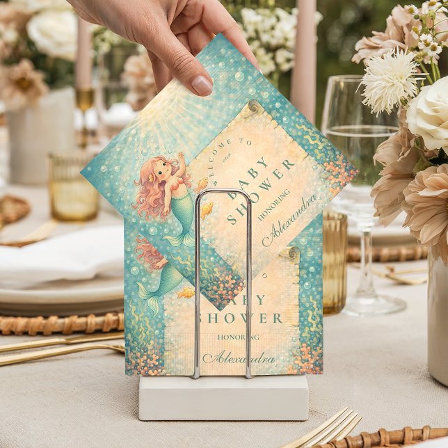 Sunlit Mermaid Reef Baby Shower Pappersservett (Skapare uppladdad)