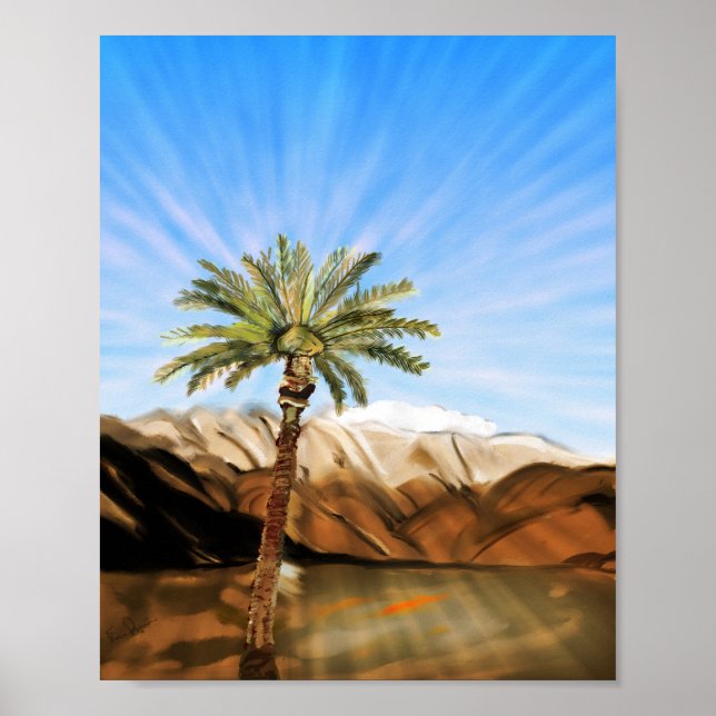 Sunlit Oasis: Livets hållbara Poster (Framsidan)