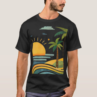 Sunlit Palm Escape T Shirt
