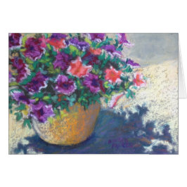 sunlit Petunias Hälsningskort
