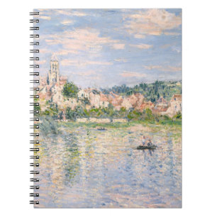 Sunlit Riverside Village Impressionist Notebook Anteckningsbok