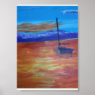 Sunlit Segelbåt Poster