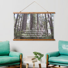 Sunlit-skog med inspirationserenity Prayer