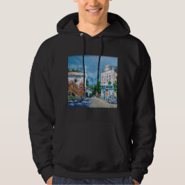 Sunlit Town Street Impressionist T-Shirt | Europea Hoodie