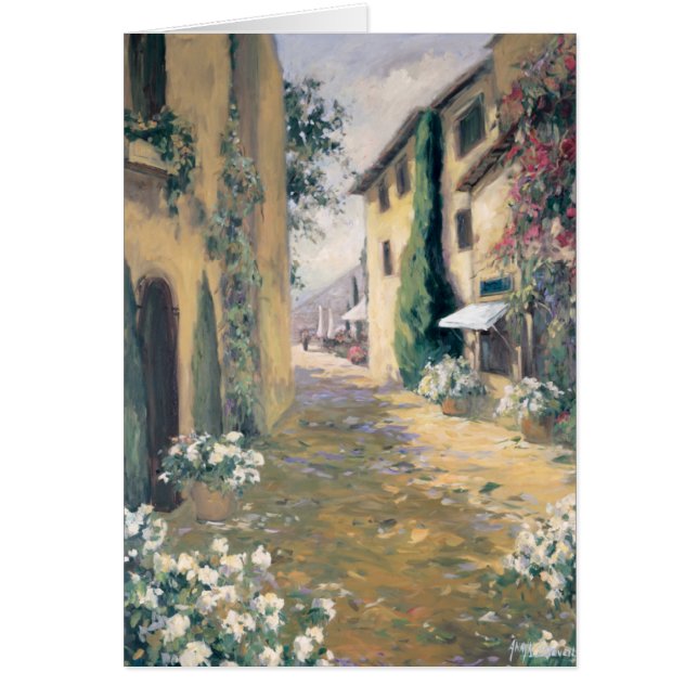 Sunlit villa mig hälsningskort (Framsidan)