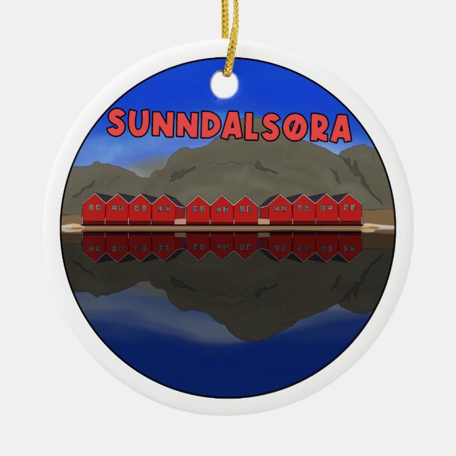 Sunndalsøra Norge Julgransprydnad Keramik (Framsidan)