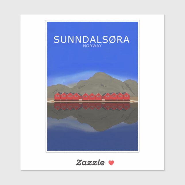 Sunndalsøra Norge Klistermärken (Ark)