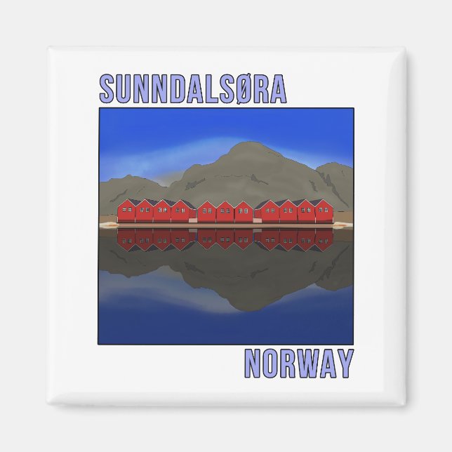 Sunndalsora Norge Scandinavian Magnet (Framsidan)