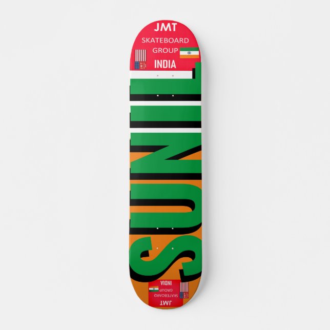 SUNNIL JMT INDIA 7 3/4-tums Skateboard Deck (Framsida)