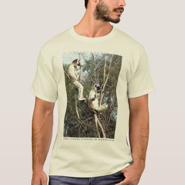 Sunning för Sifaka lemurs T-shirt (Framsida)