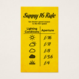 Sunny 16-regel visitkort