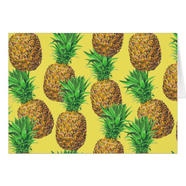 Sunny ananas hälsningskort (Framsidan Horizontal)