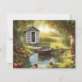 Sunny Apple Orchard Julkort