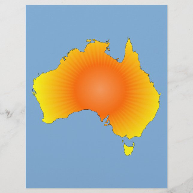 Sunny Australia Karta (Framsida)