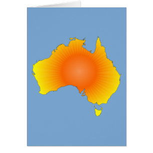 Sunny Australia Karta Hälsningskort