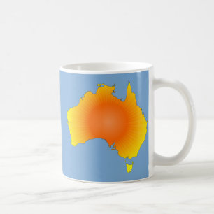 Sunny Australia Karta Kaffemugg