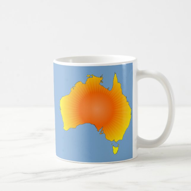 Sunny Australia Karta Kaffemugg (Höger)