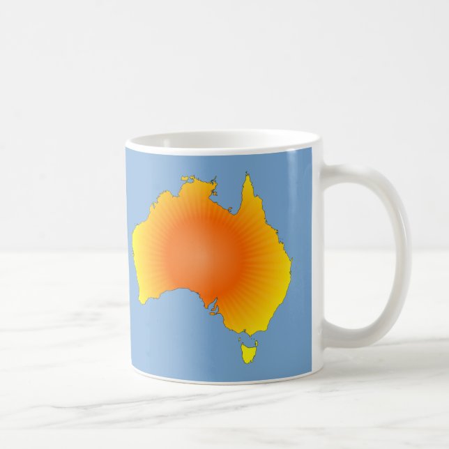 Sunny Australia Karta Kaffemugg (Höger)