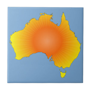 Sunny Australia Karta Kakelplatta