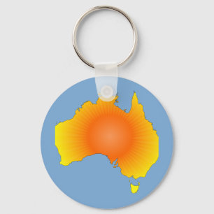 Sunny Australia Karta Nyckelring