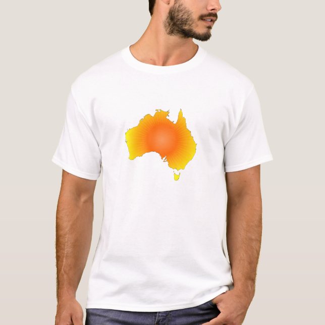 Sunny Australia Karta Tee (Framsida)