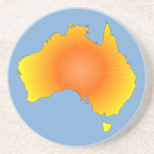 Sunny Australia Karta Underlägg