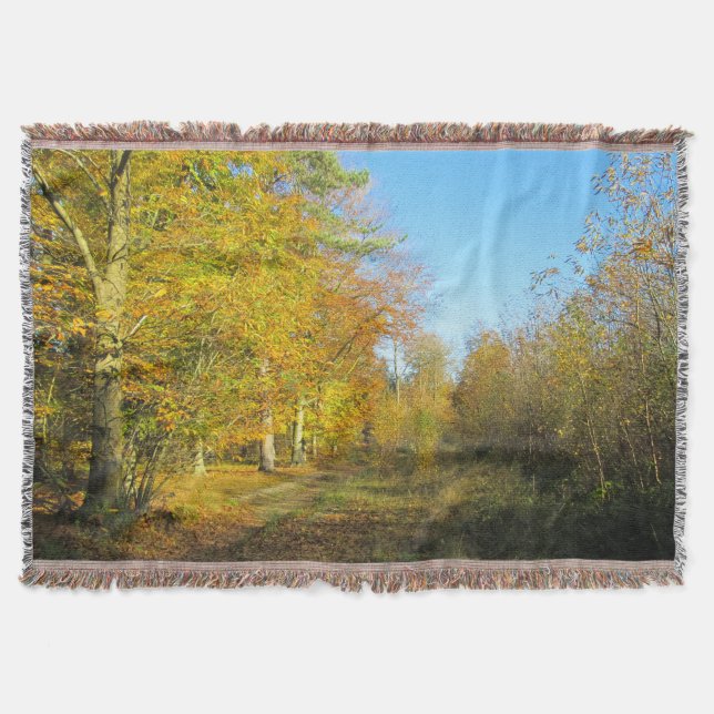 Sunny Autumn Walk - Personlig Filt (Framsidan)