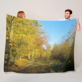 Sunny Autumn Walk - Personlig Fleecefilt