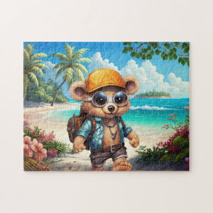Sunny Äventyr med Beachy Bear - Redo för Roligt Pussel