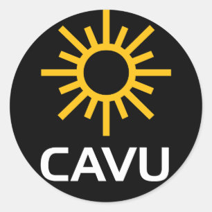 Sunny Aviation Lingo CAVU Runt Klistermärke