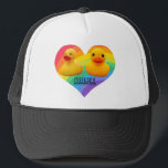 sunny b and moony hat keps<br><div class="desc">sunny b and moony in a rainbow heart</div>