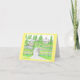 Sunny Backe Farm Gult Notecards Tack Kort
