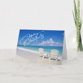 Sunny Beach med 2 stolars julkort Helgkort