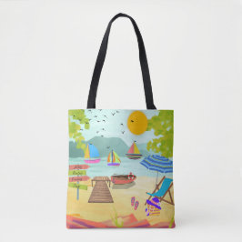Sunny Beach Town Vacation Tourist Tygkasse