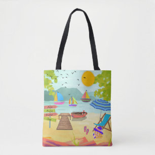 Sunny Beach Town Vacation Tourist Tygkasse